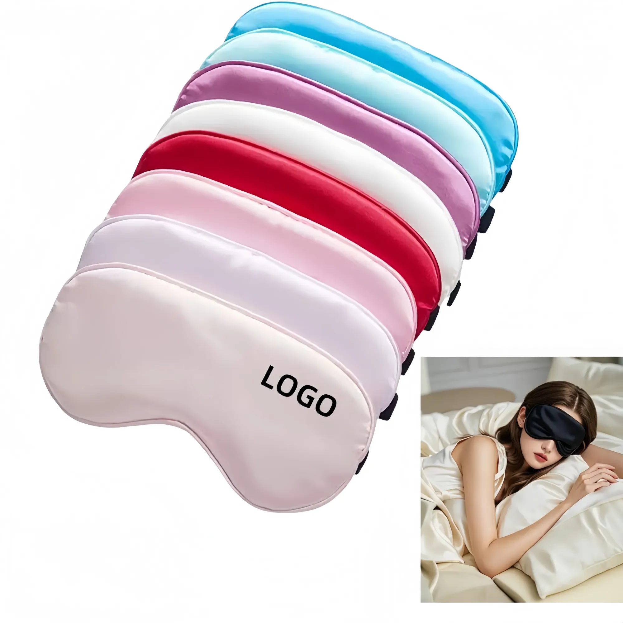 Light Blocking Travel Sleep Silk Eye Mask 4