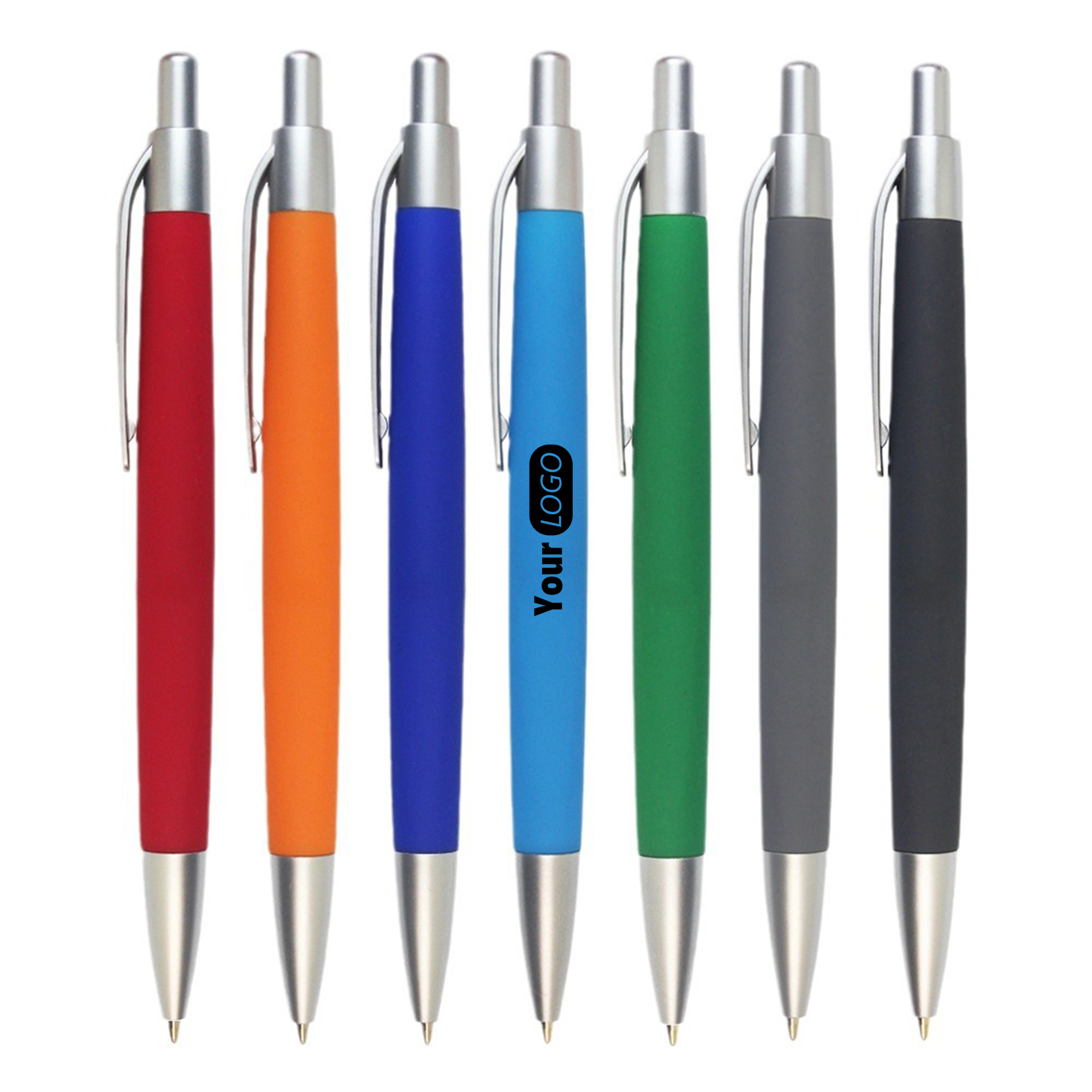 Retractable Frosted Plastic Ballpoint Pen 3
