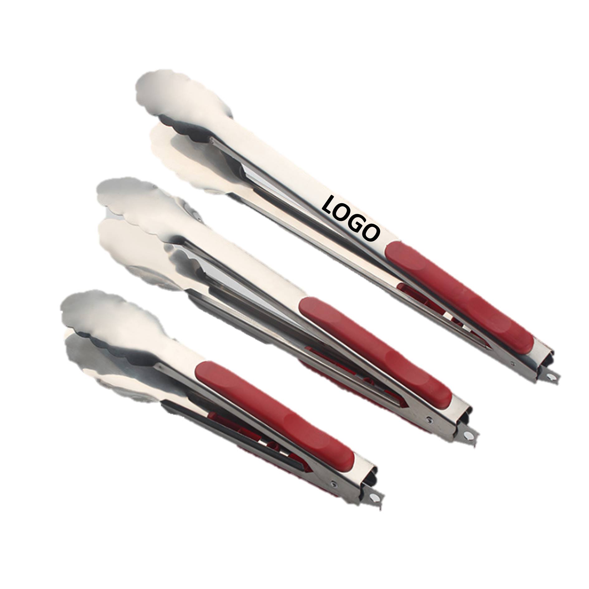 Stainless Steel Bread Tongs With Comfort Grip 2