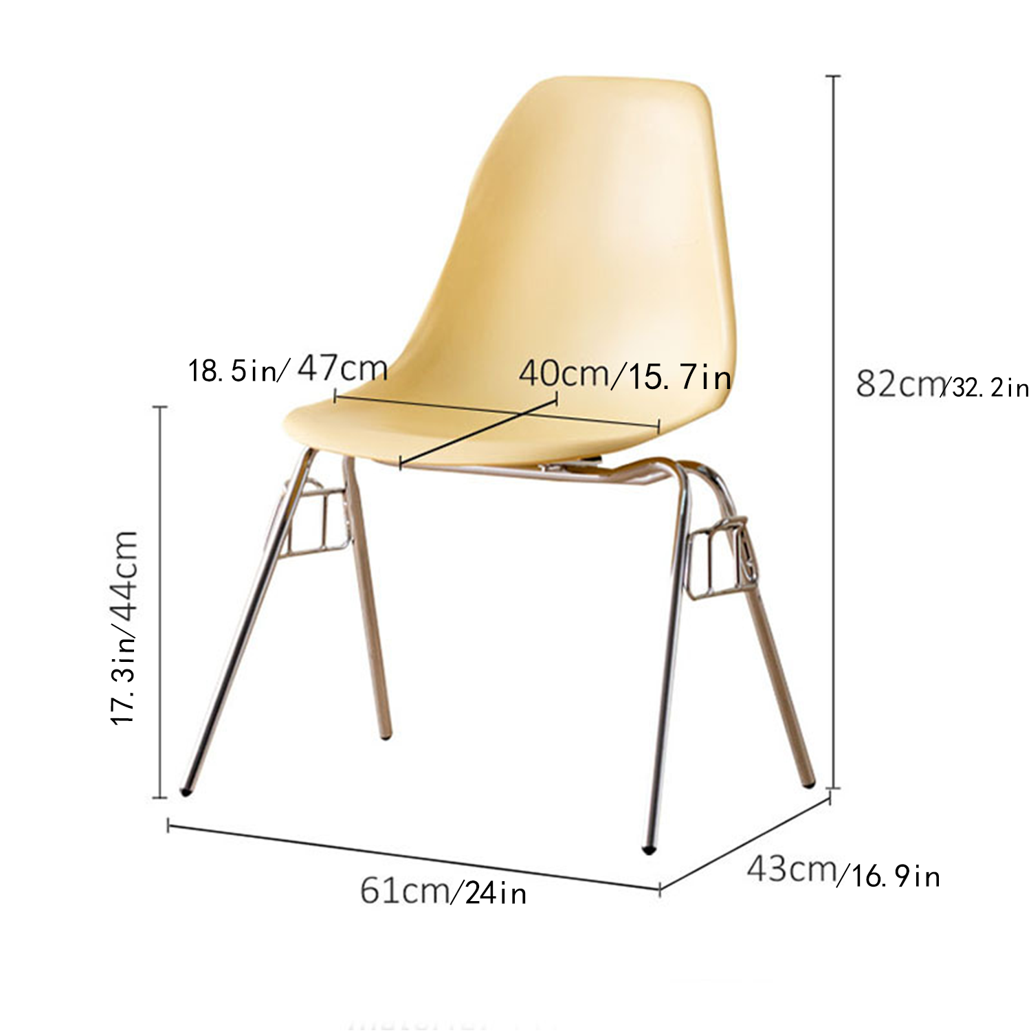 Ergonomic PP Dining Chairs for Home & Restaurant 8