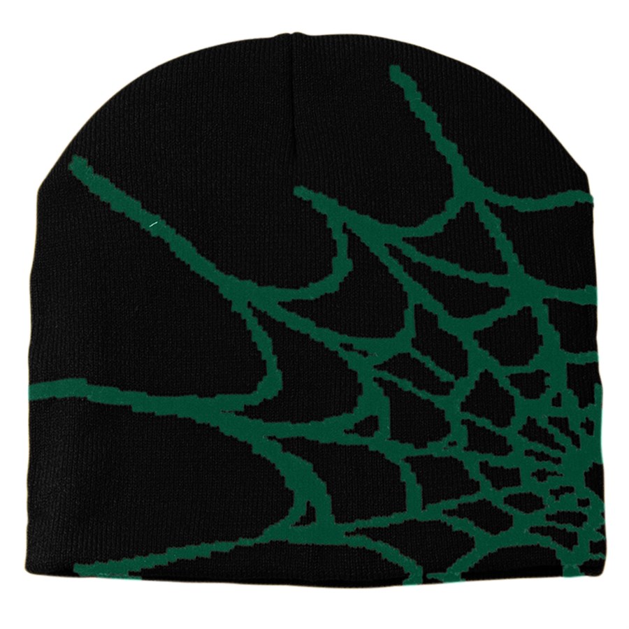 Spider Web Pattern Beanie with Custom Logo 4
