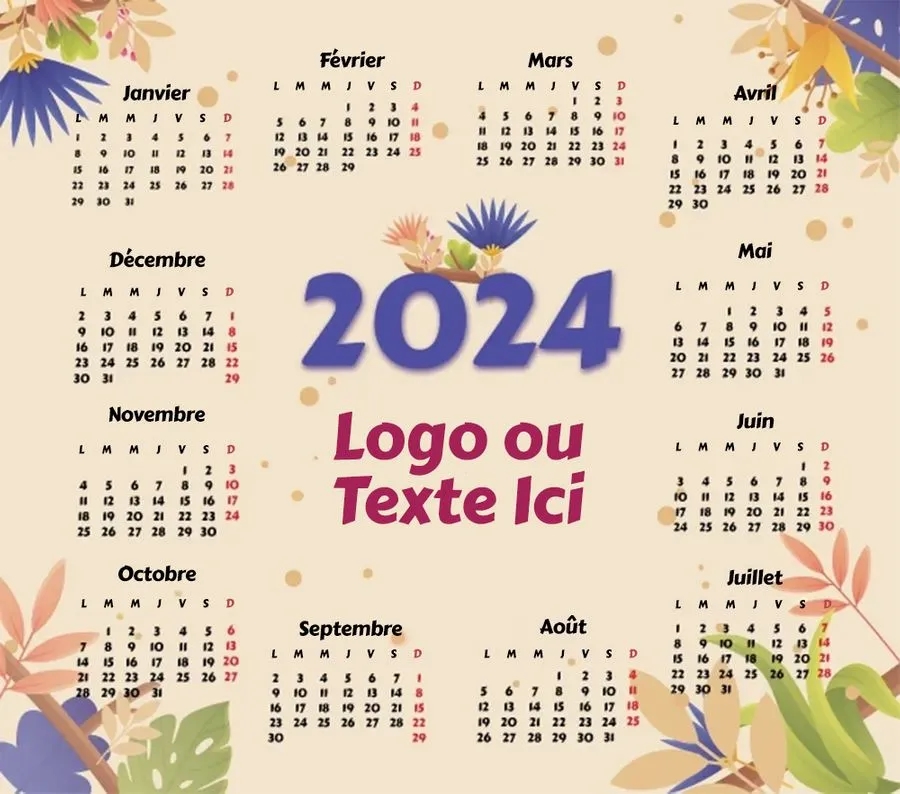 Floral Mouse Pad with Calendar 5