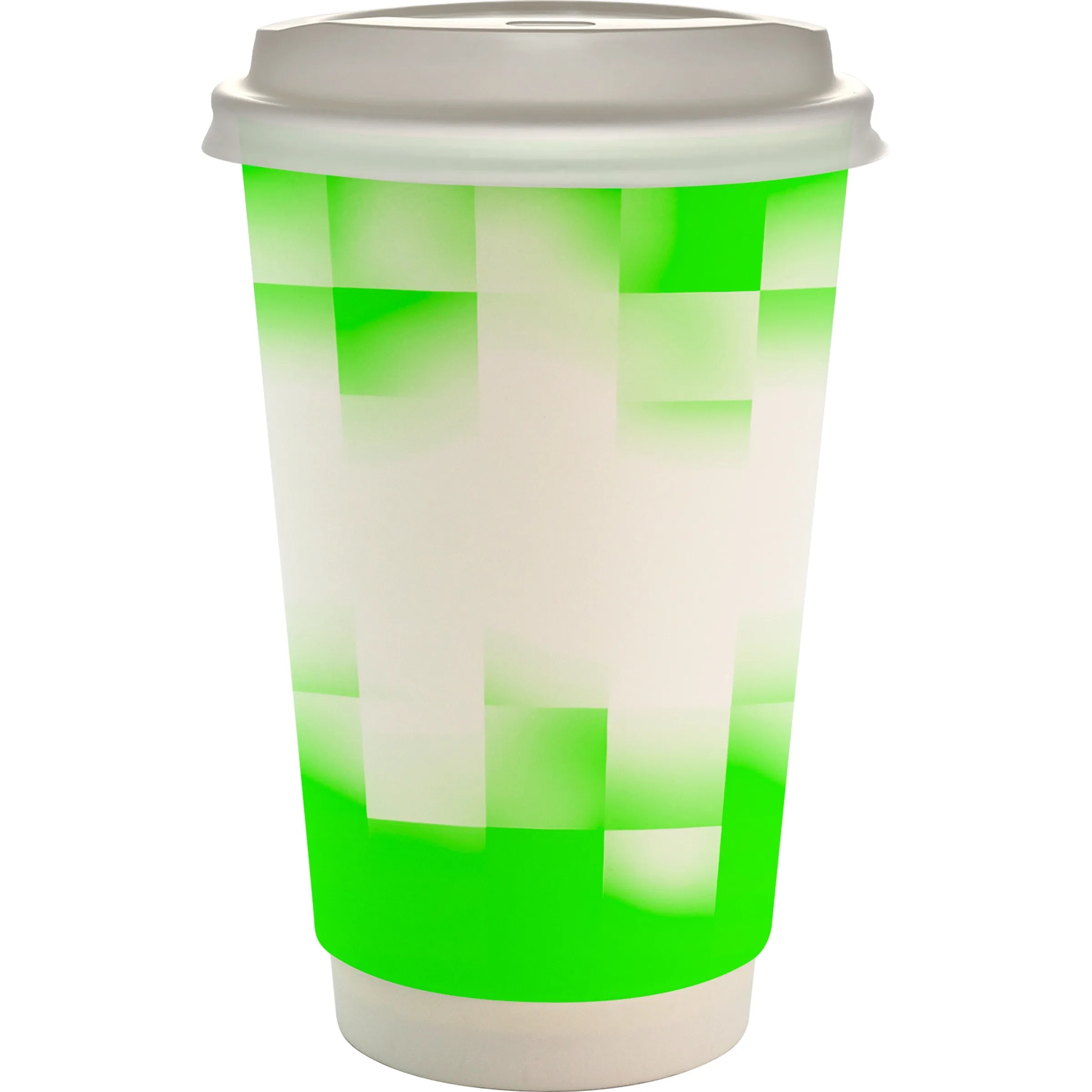 16 oz. Full Color Shaded Checkers Paper Cup With Lid 13