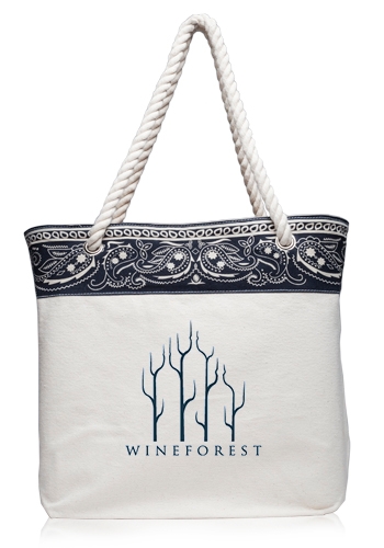 Paisley Canvas Tote Bag 1