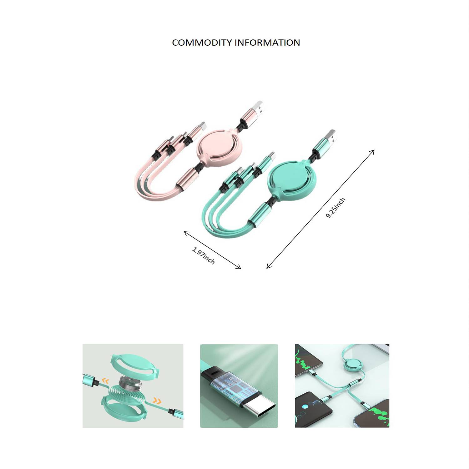 Three In One Fast Charging Car Charging Cable 4