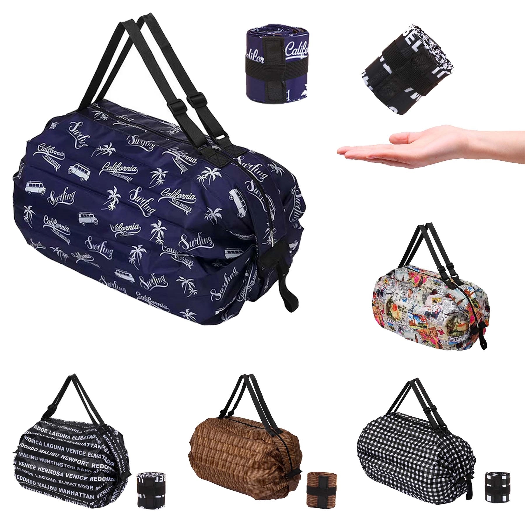 Foldable One-Shoulder Grocery Bags 2