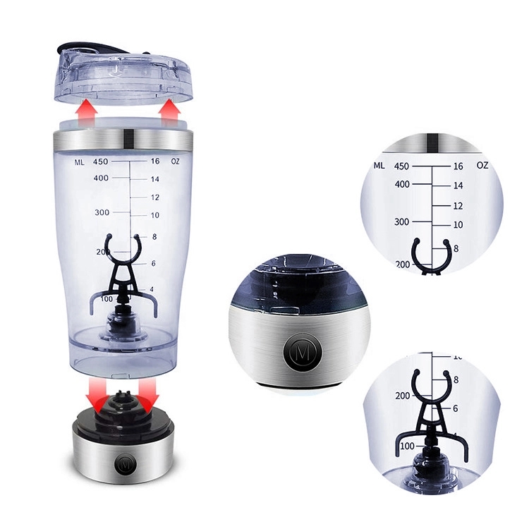 16Oz Rechargeable Electric Protein Shaker Bottle, custom water bottle with logo imprint 5