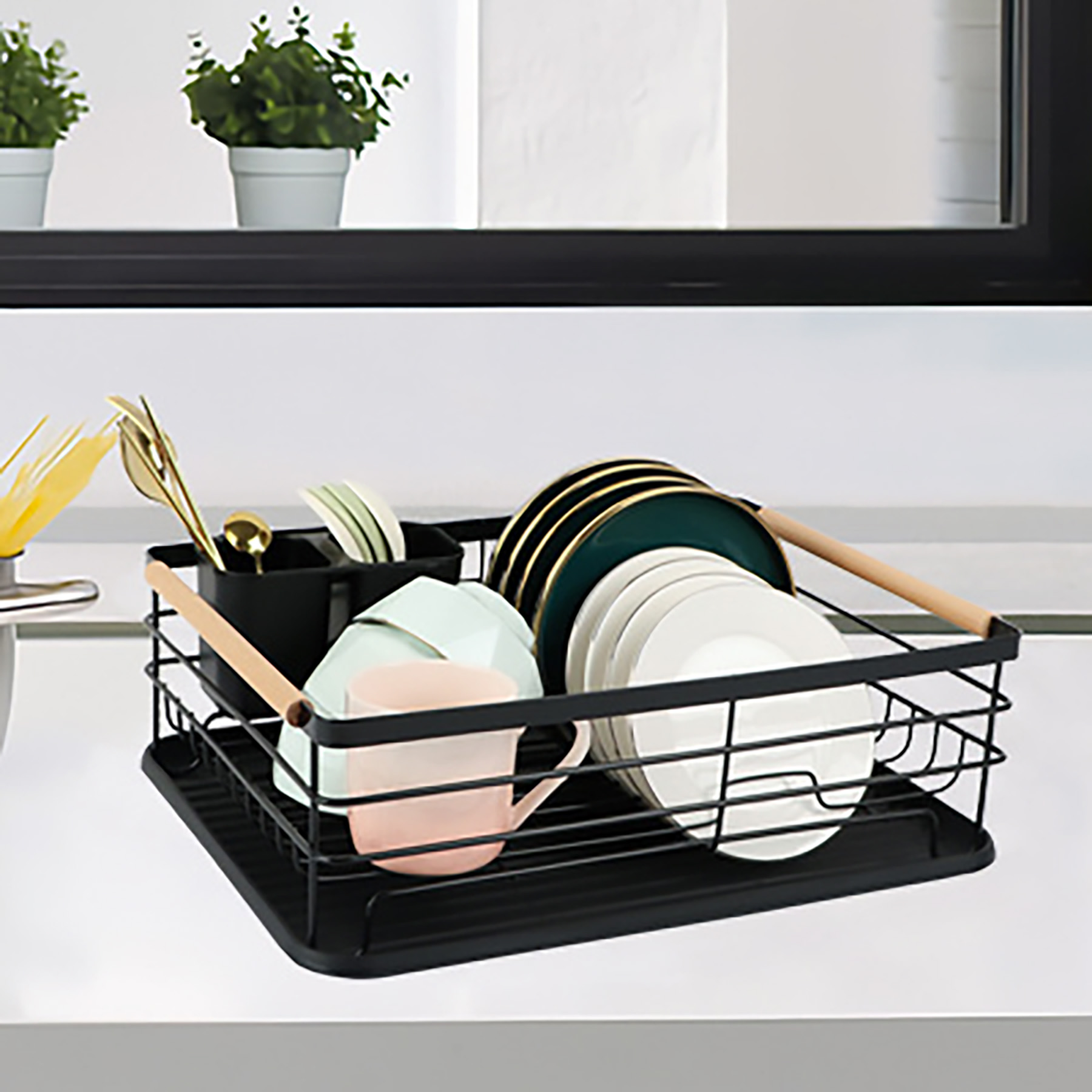 Metal Kitchen Cutlery Storage Rack 4