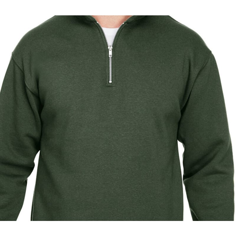 Bayside Unisex 9.5 Oz., 80/20 Quarter-Zip Pullover Sweatshirt 1