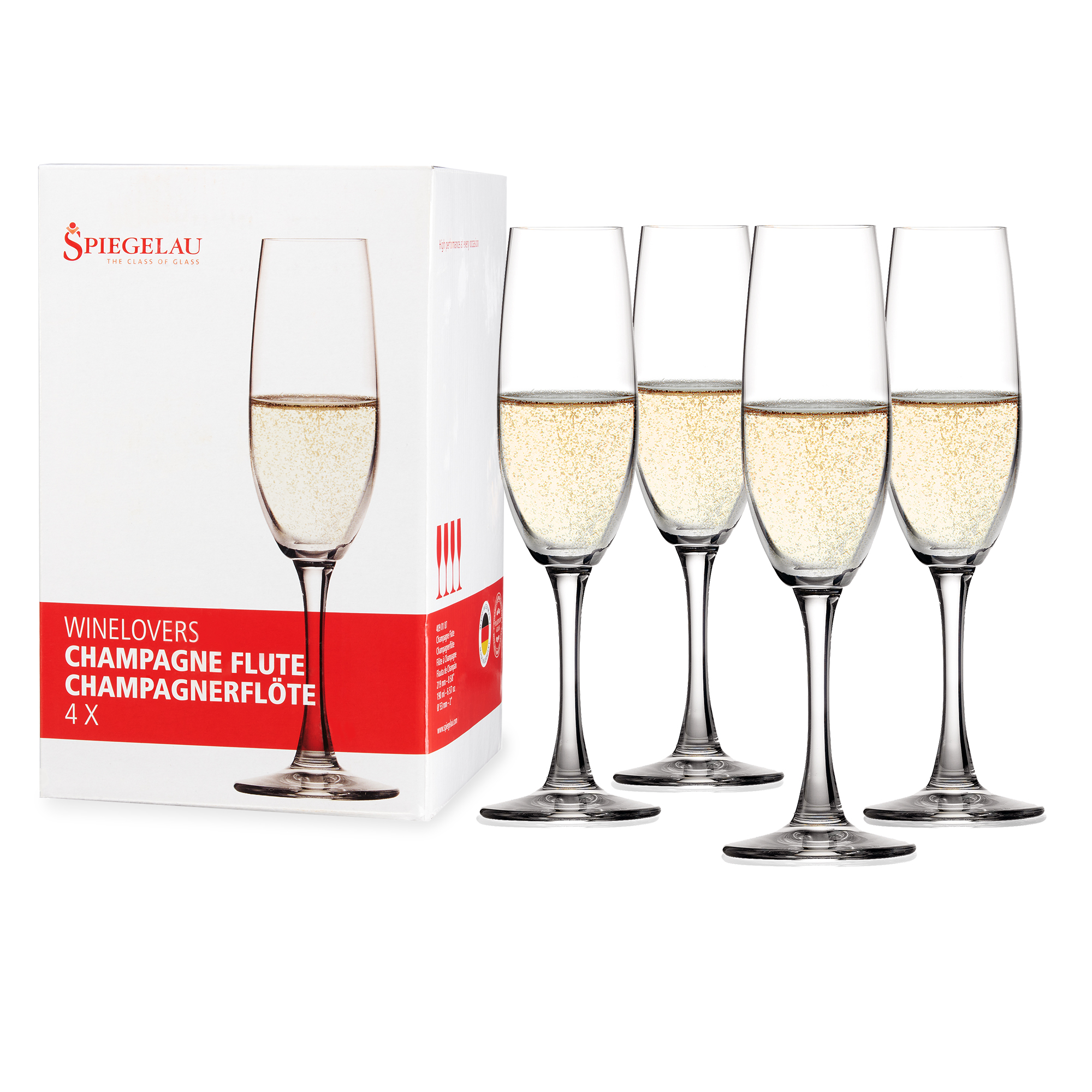Spiegelau Wine Lovers 6.7 oz Champagne Flute, set of 4 3