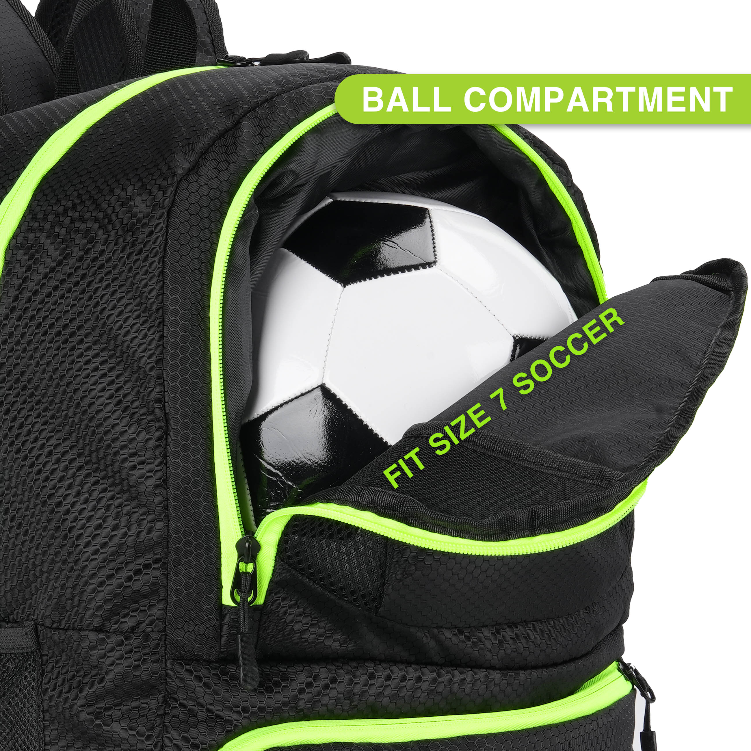 Water-Resistant Soccer Basketball Backpack With Ball And Shoes Compartment 4