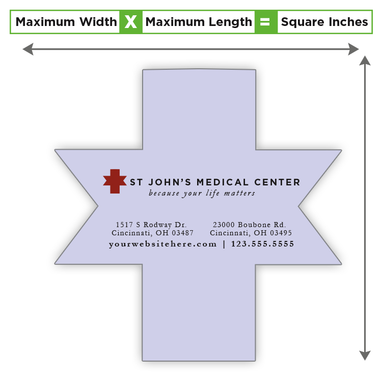 Custom Shape Magnet - 30 to 39.99 Square Inches - 25 Mil. 3