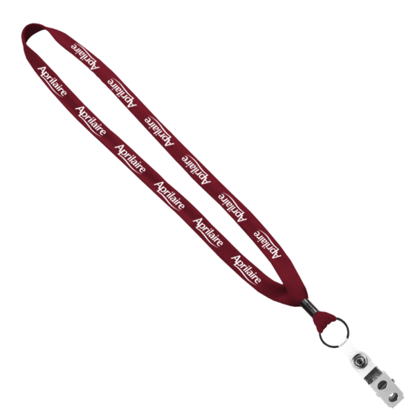 5/8" Polyester Shoelace Lanyard with Metal Crimp & Split-Ring 233
