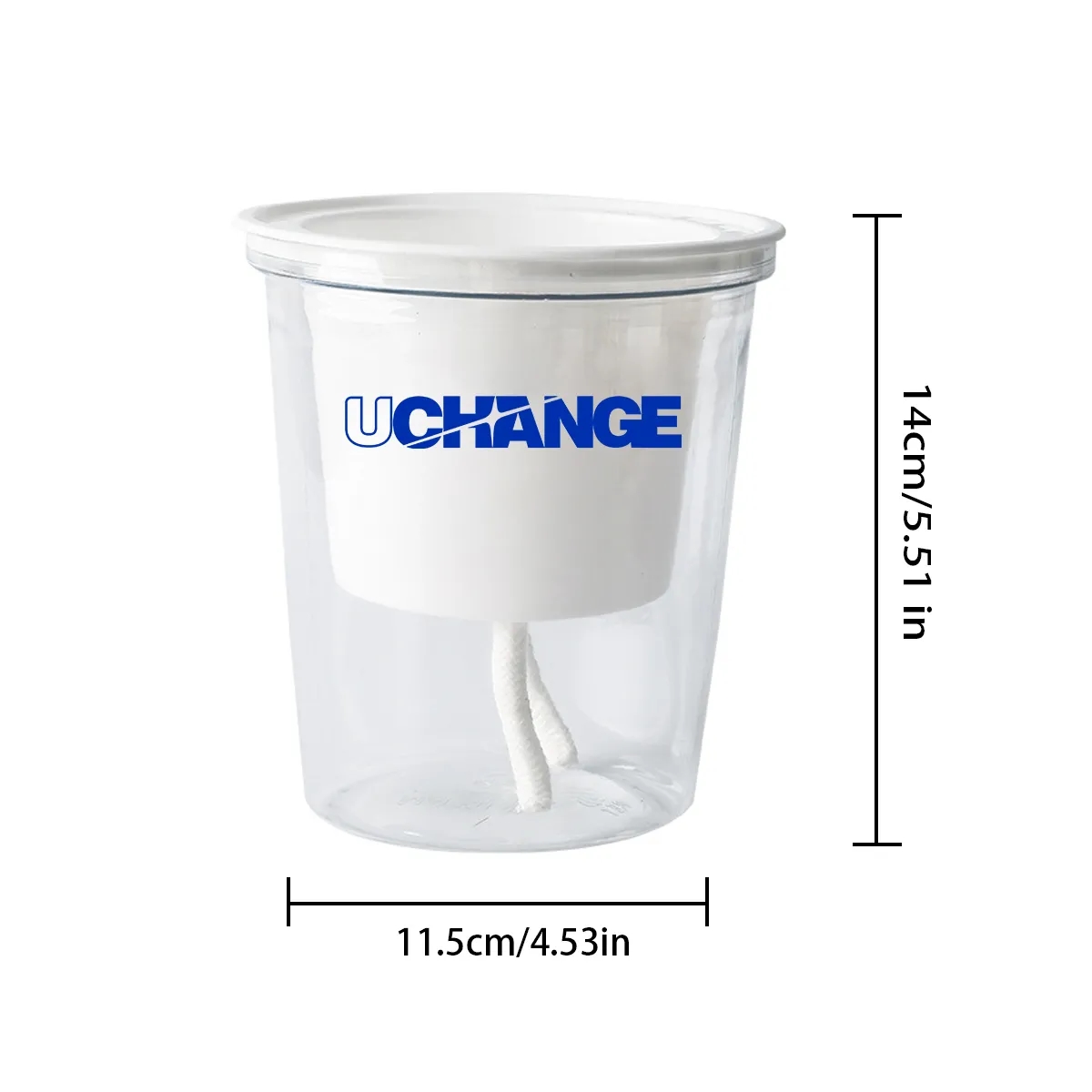 Self Watering Clear Resin Planter With Wick 3