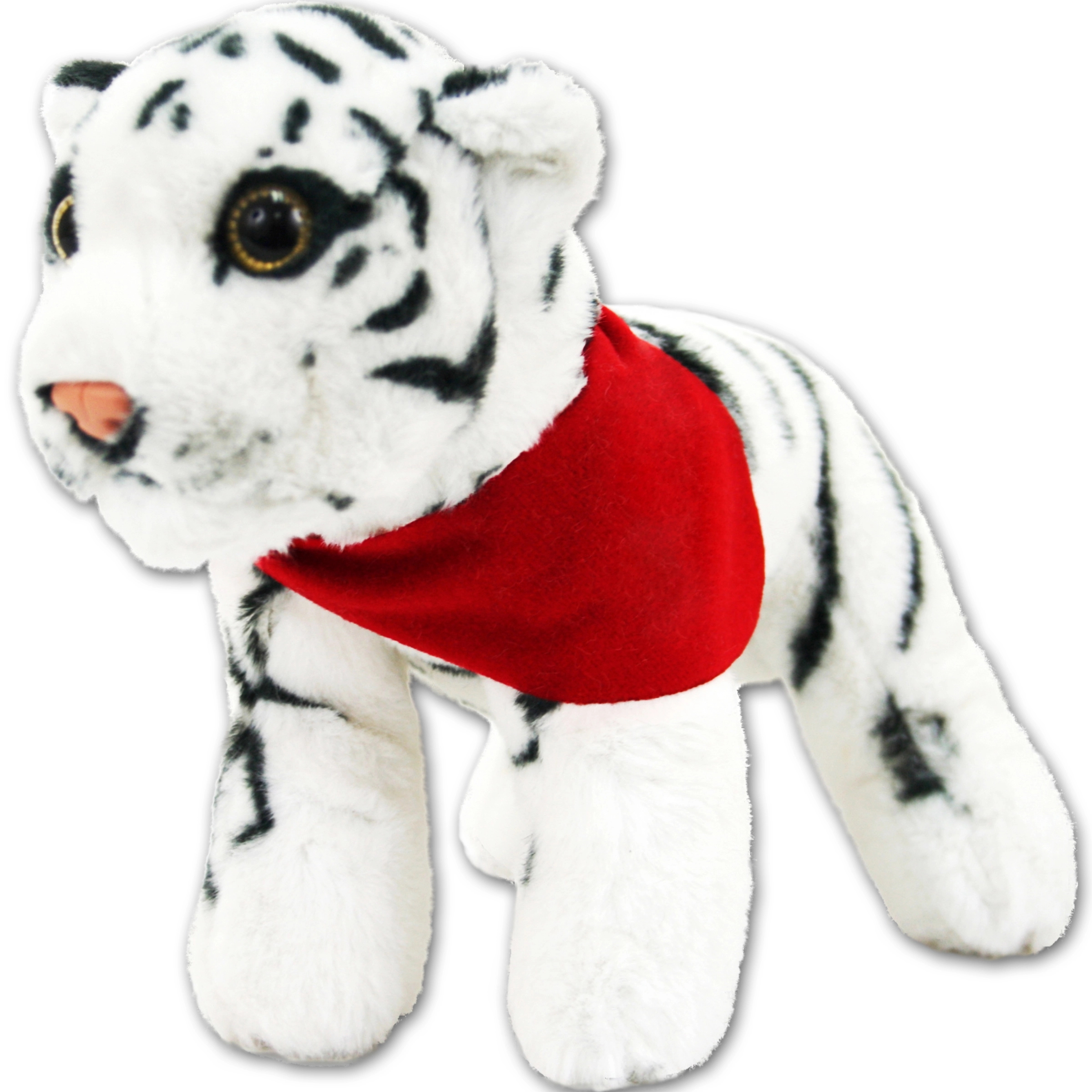 8" Jungle Animals Standing White Tiger 9