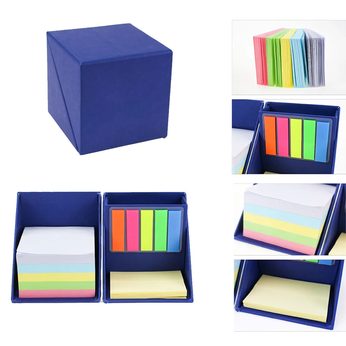 Colorful Foldable Sticky Notes Memo Box with Holder 5