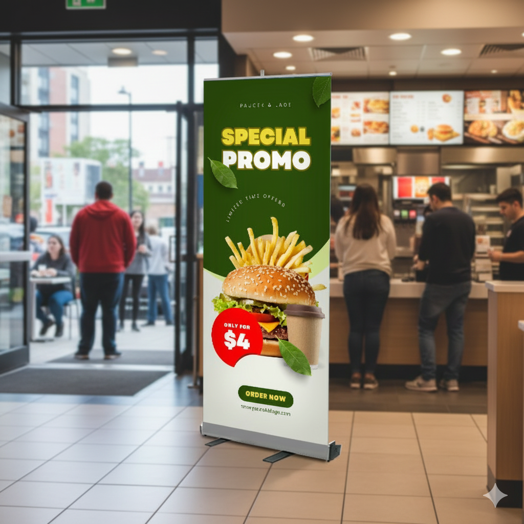 33"W x 80"H Monza™ Fx Retractable Banner Stand Kit, Fabric 2