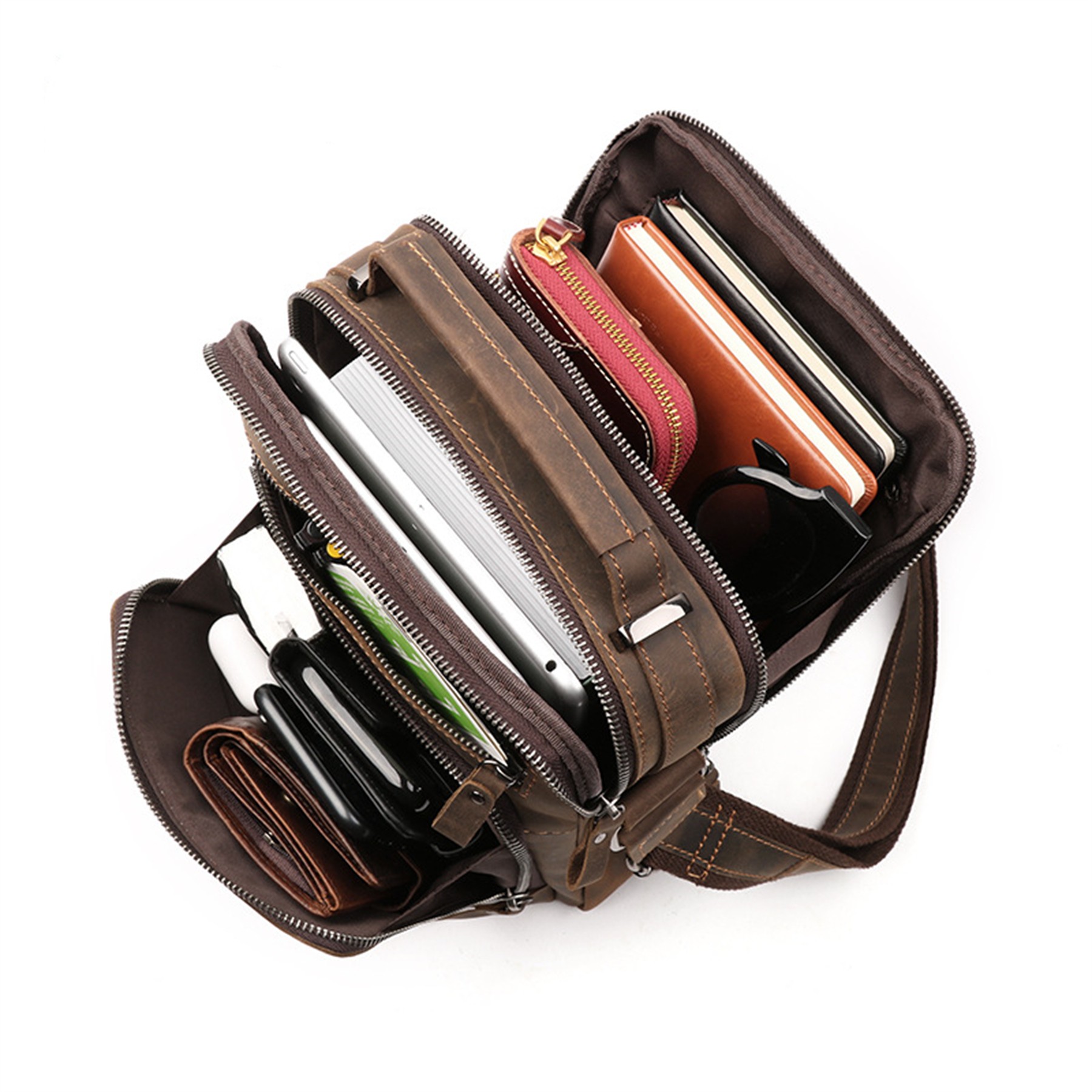 Genuine Leather Messenger Bag 8