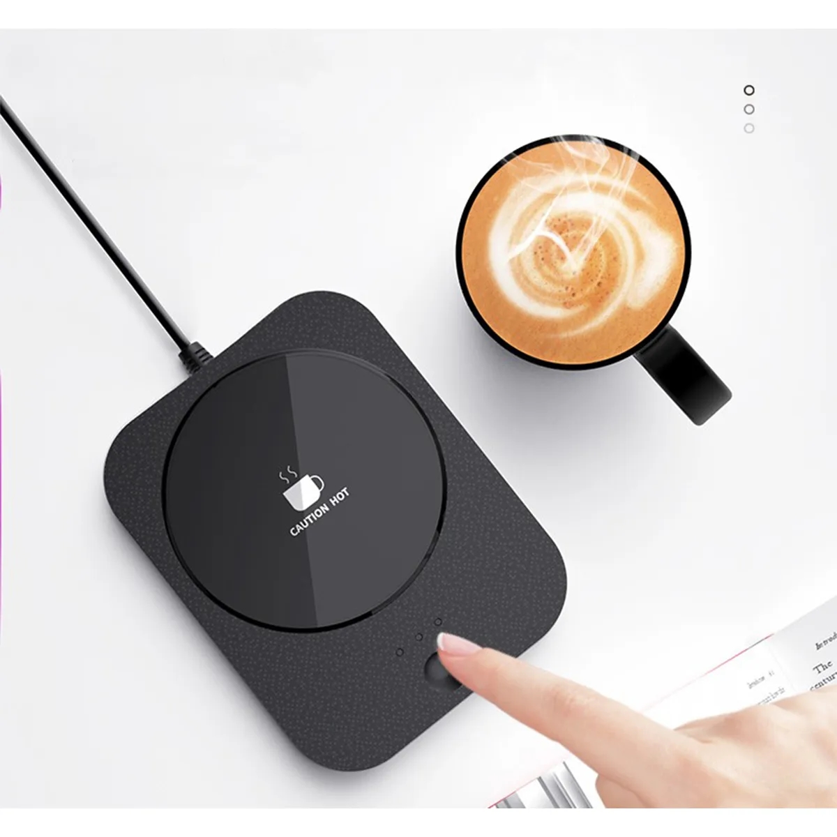 New Thermostatic Automatic Heating Coasters Cup Gift 5