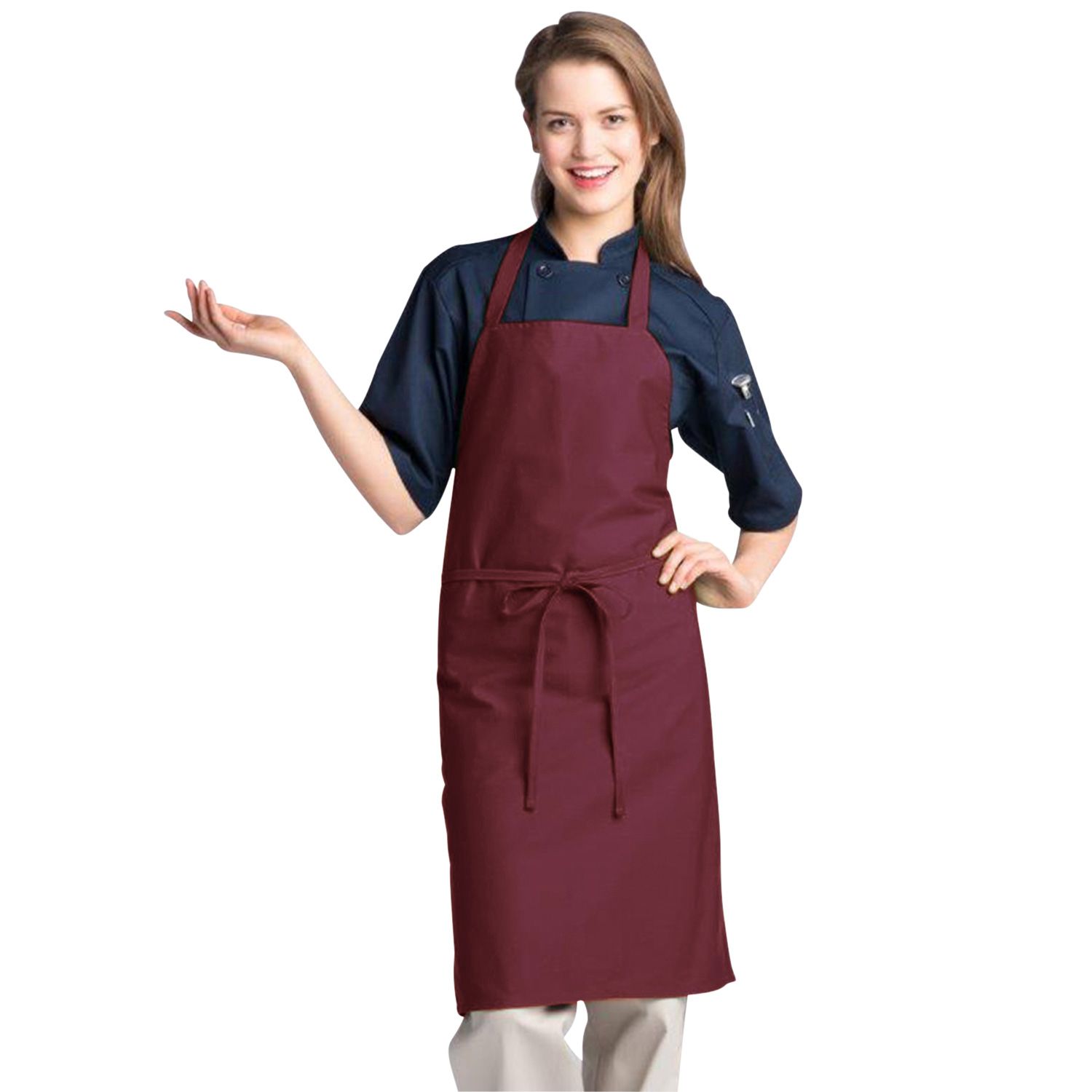 Maroon Classic Bib Apron 2