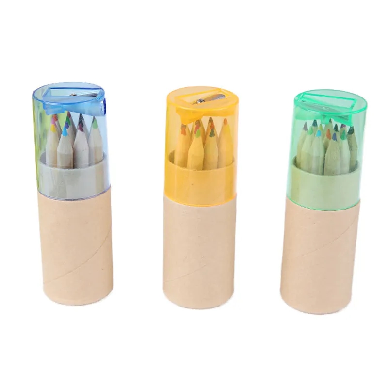 12-Piece Colored Pencil Set In Tube With Sharpener 2