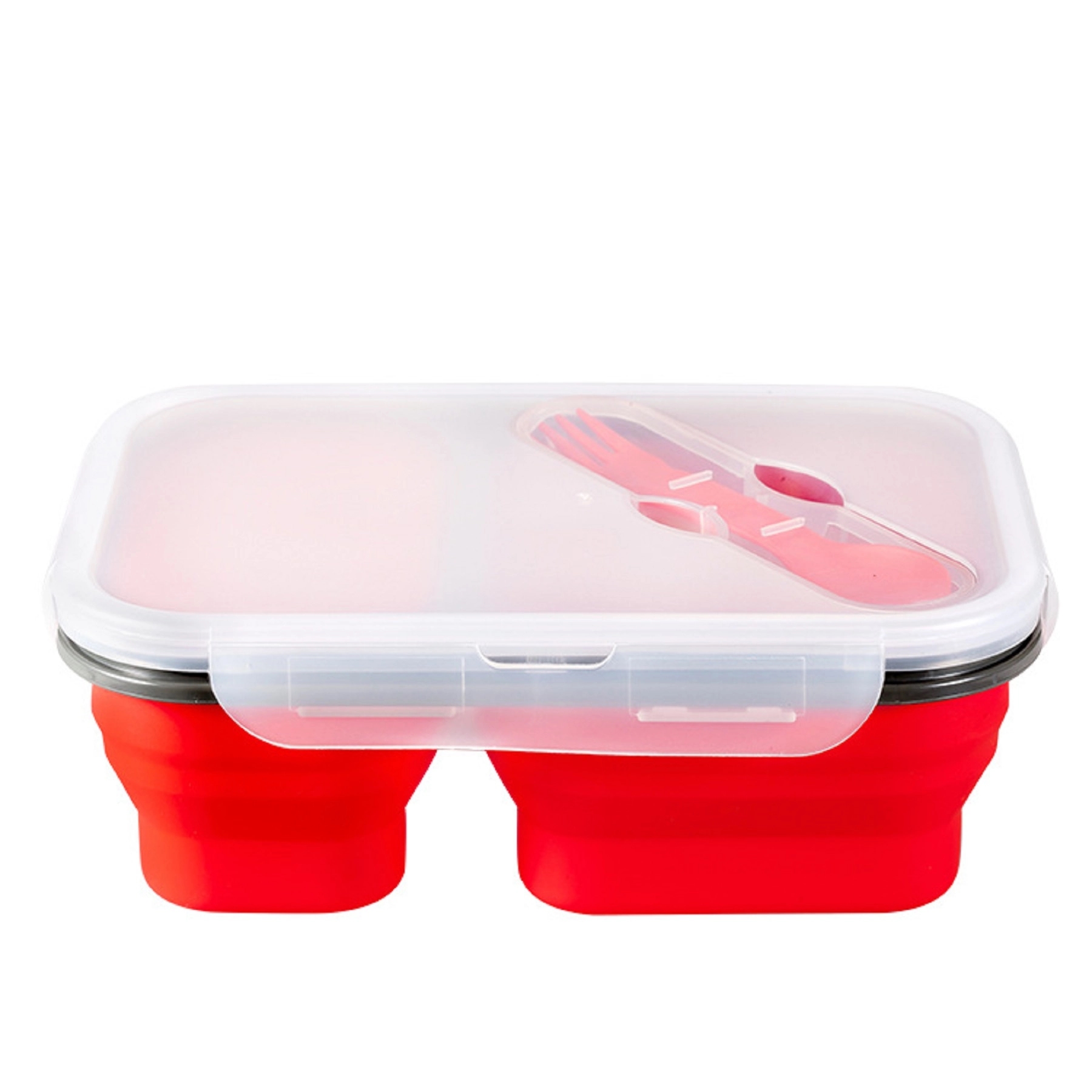 2-Compartment Reusable Silicone Lunch Box 4
