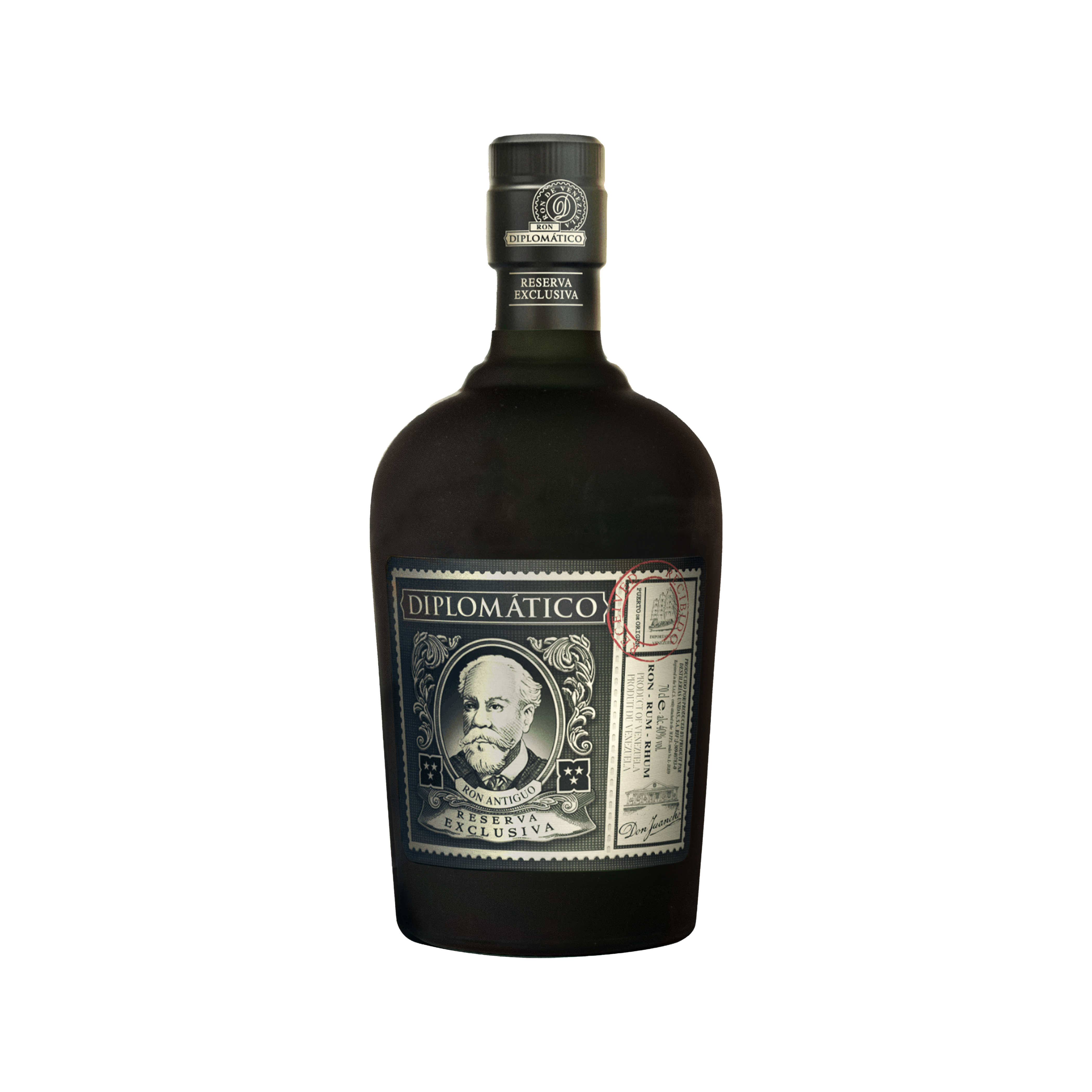 Etched Diplomático Rum Reserva Exclusiva Liquor Bottle 1