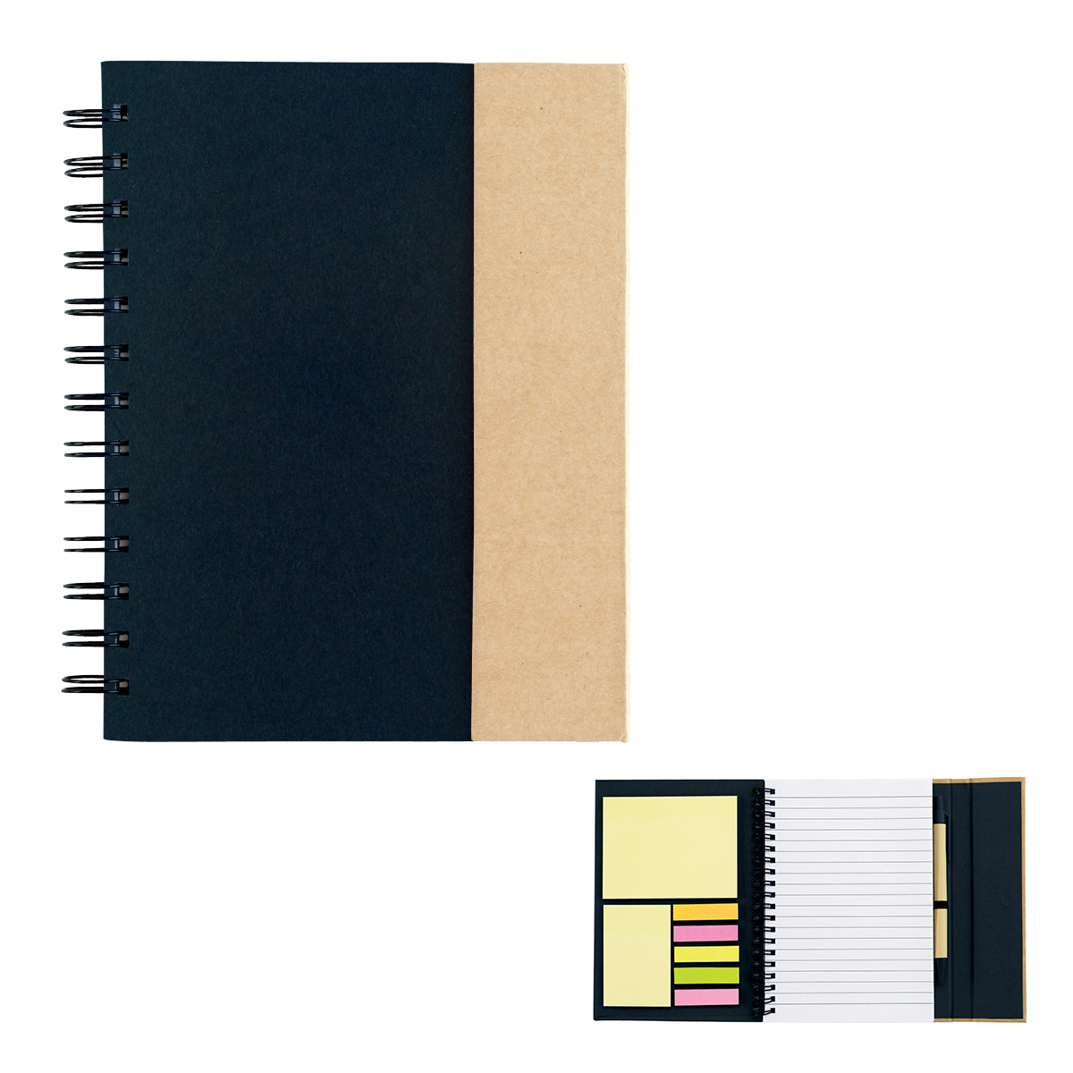 Spiral Notebook With Sticky Notes And Flags 4