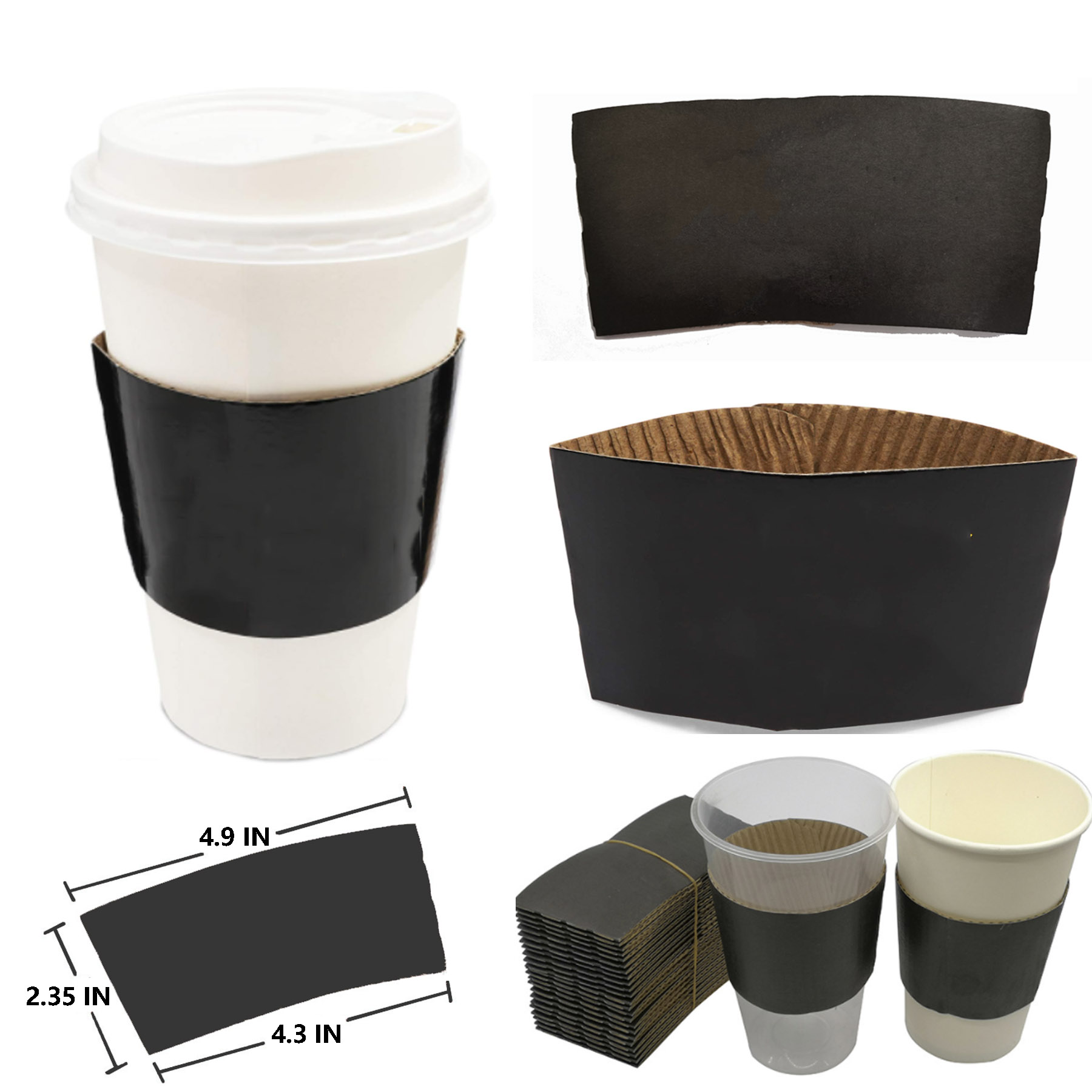 Coffe Cup Sleeves for 12OZ 16OZ, custom koozie with logo imprint 2