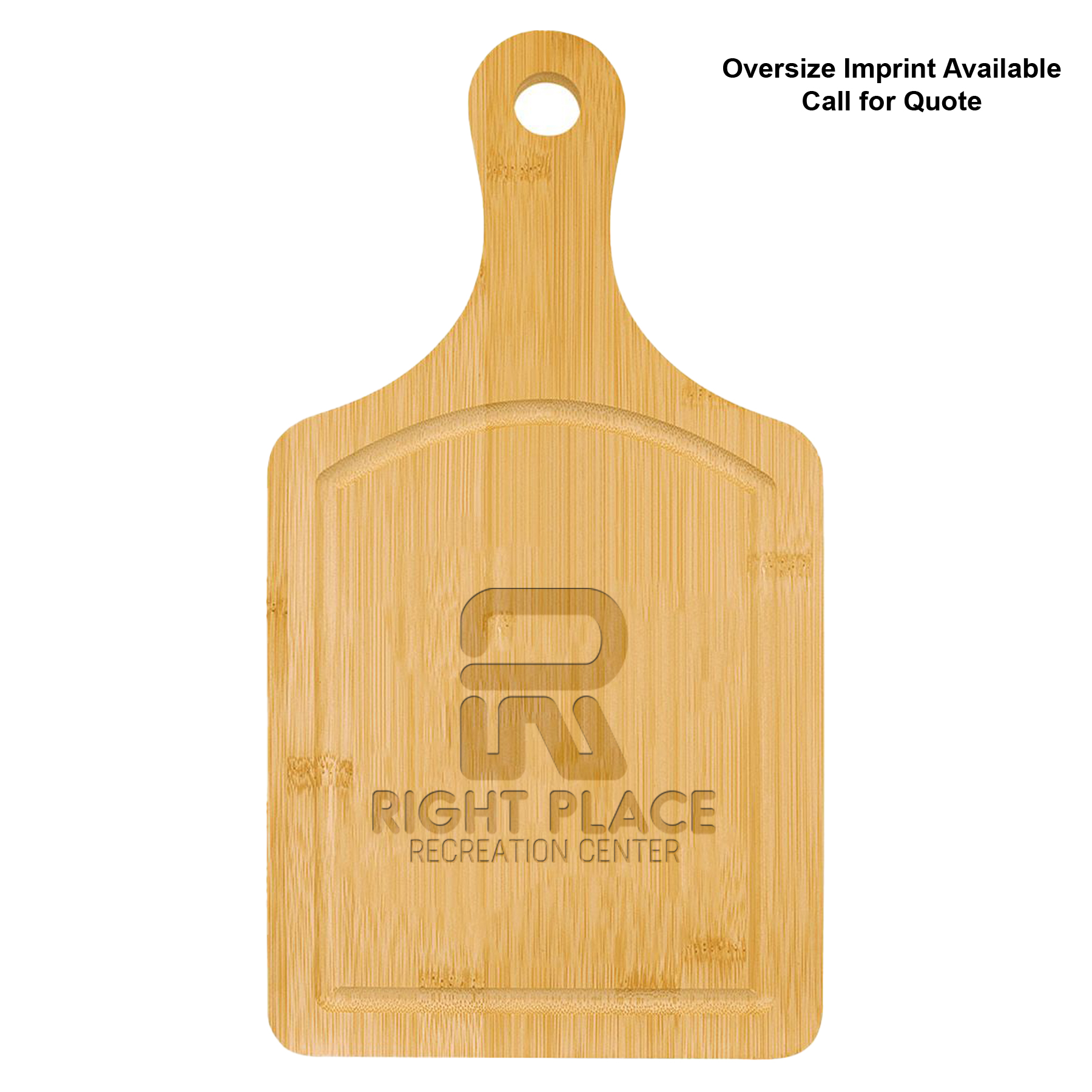 13" x 7" Bamboo Cutting Board Paddle Shape with Juice Groove 4