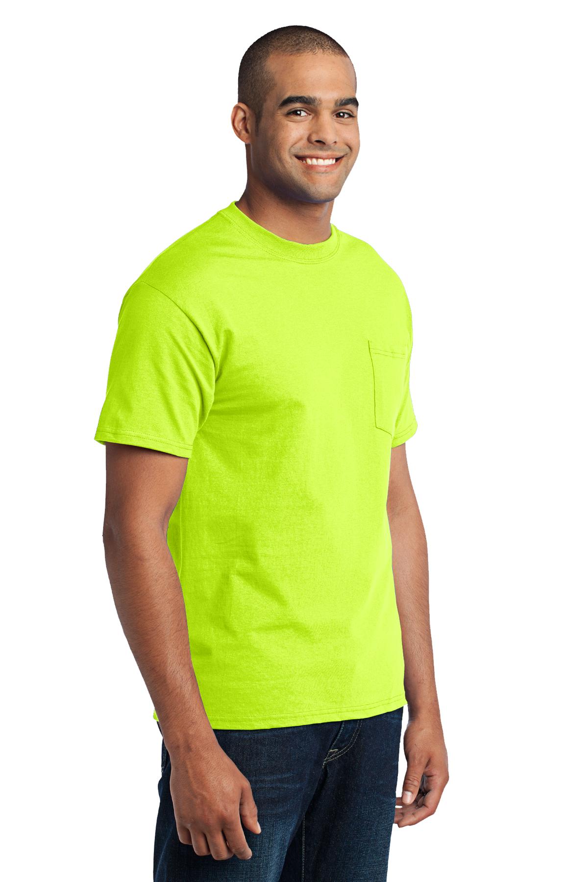 Port & Co Core Blend Pocket Tee. PC55P 61