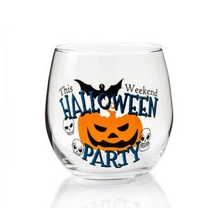 Halloween Holiday Funny Stemless Wine Glass 3