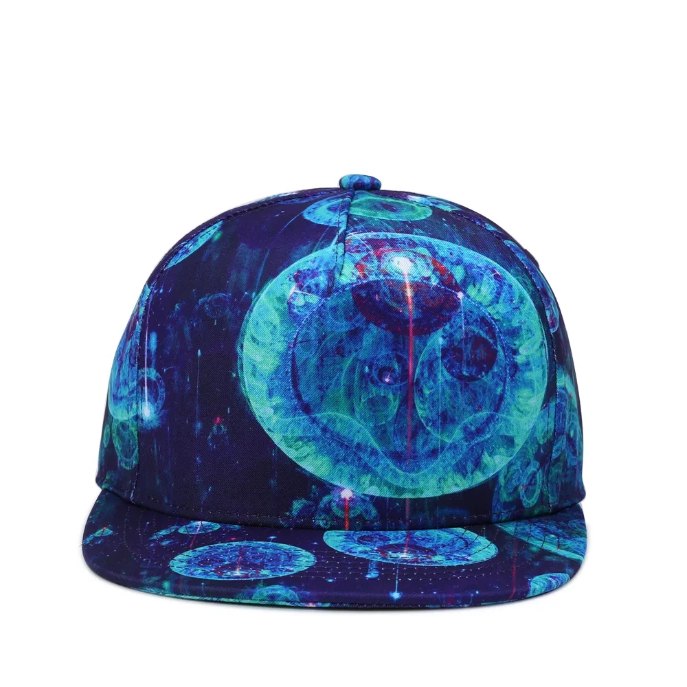 All Over Print Moon Snapback Hat 2