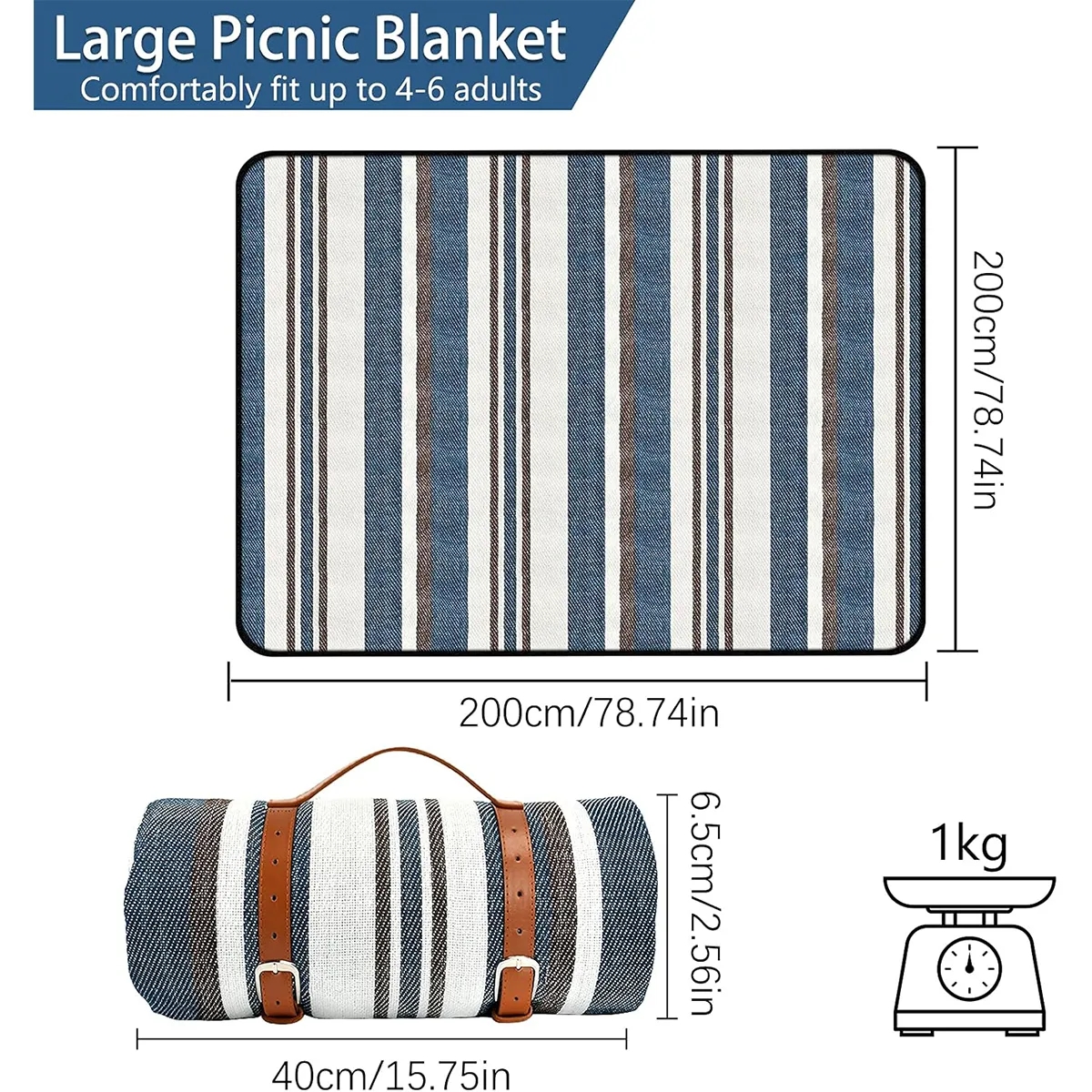 Portable Foldable Large Waterproof Picnic Blankets Beach Mat 2