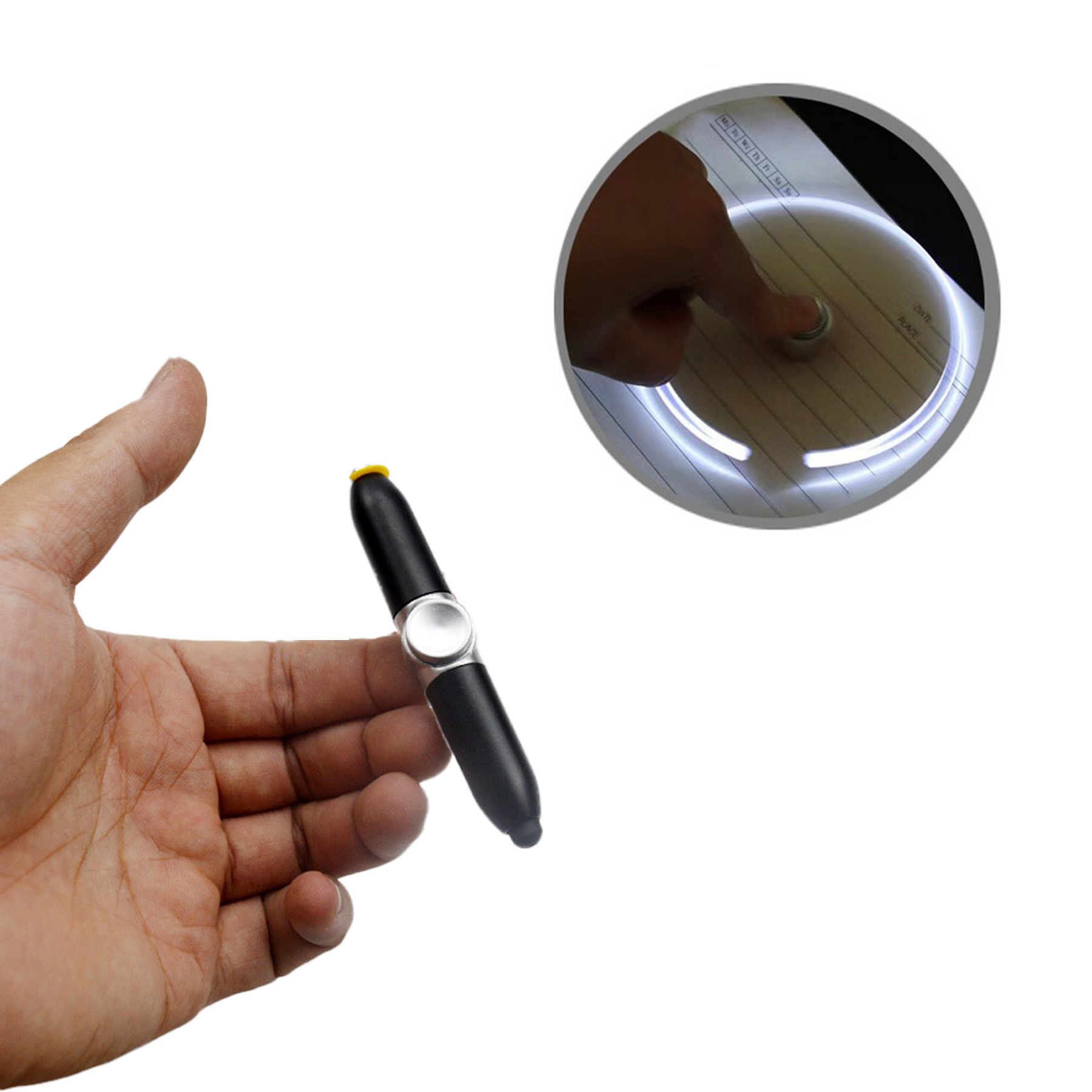 4 In 1 Fingertip Gyro LED Light Touch Ballpoint Pen 4