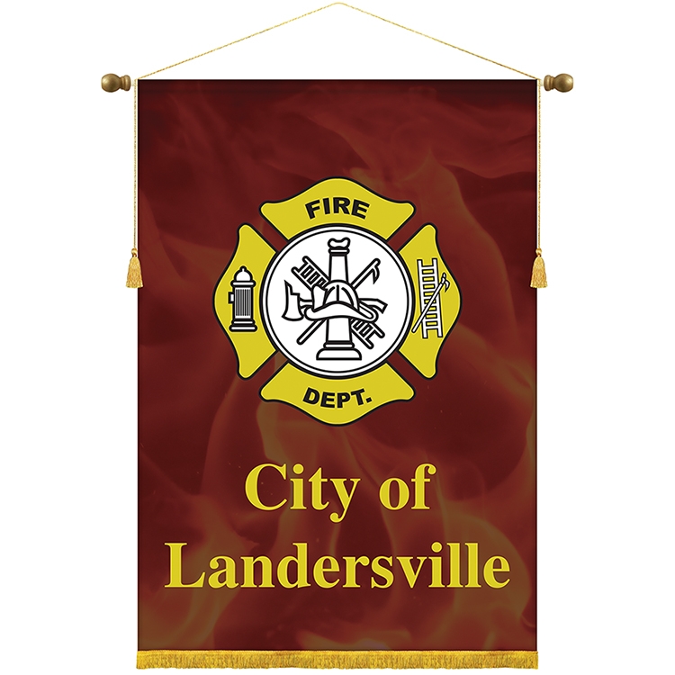 30" x 42" Podium Banner, Straight Cut/ with Fringe 2