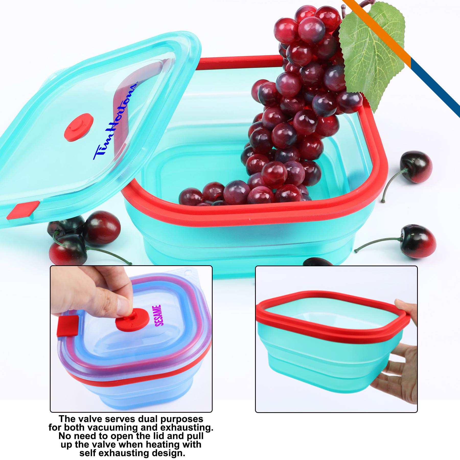 Corinne Collapsible Silicone Lunch Box 10