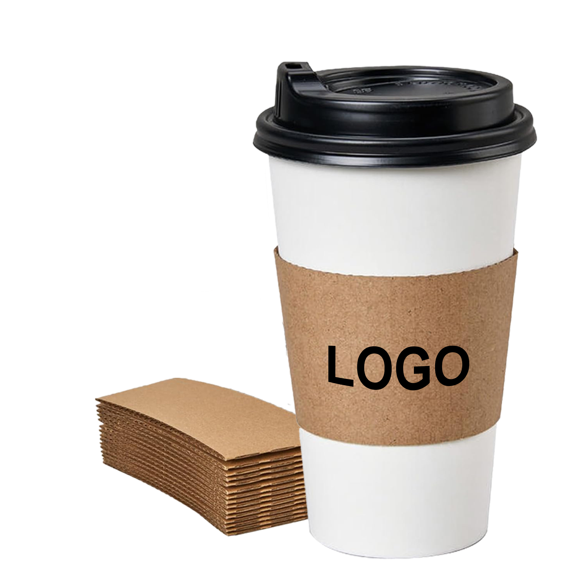 Disposable Corrugated Cup Sleeves Holder 4