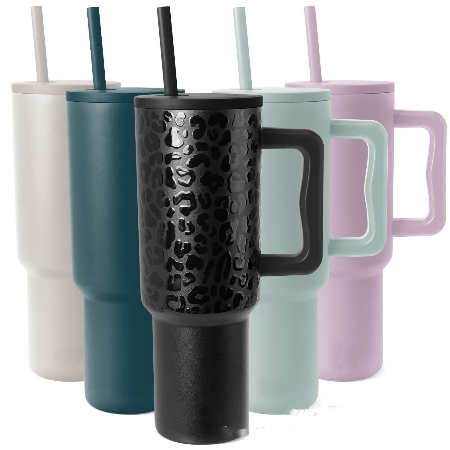 40 Oz Tumbler With Handle And Straw Lid 1