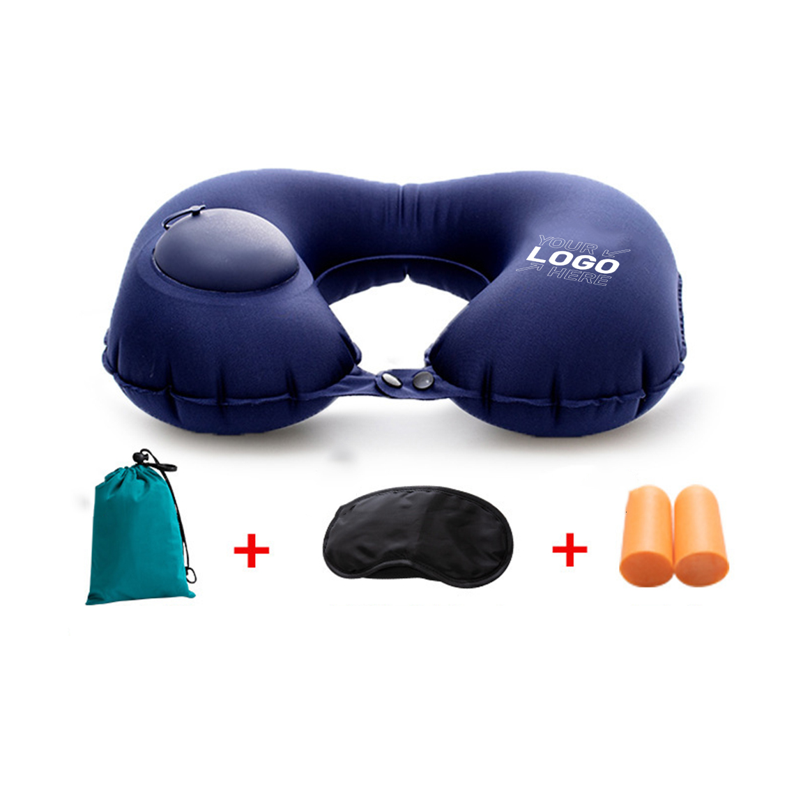 Inflatable Neck Travel Pillow Rest Air Cushion Lightweight 9