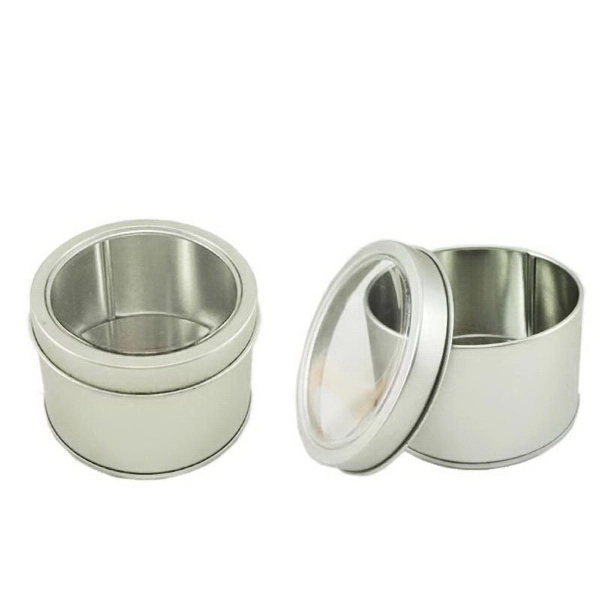 Round Tin Box With PVC Window 2
