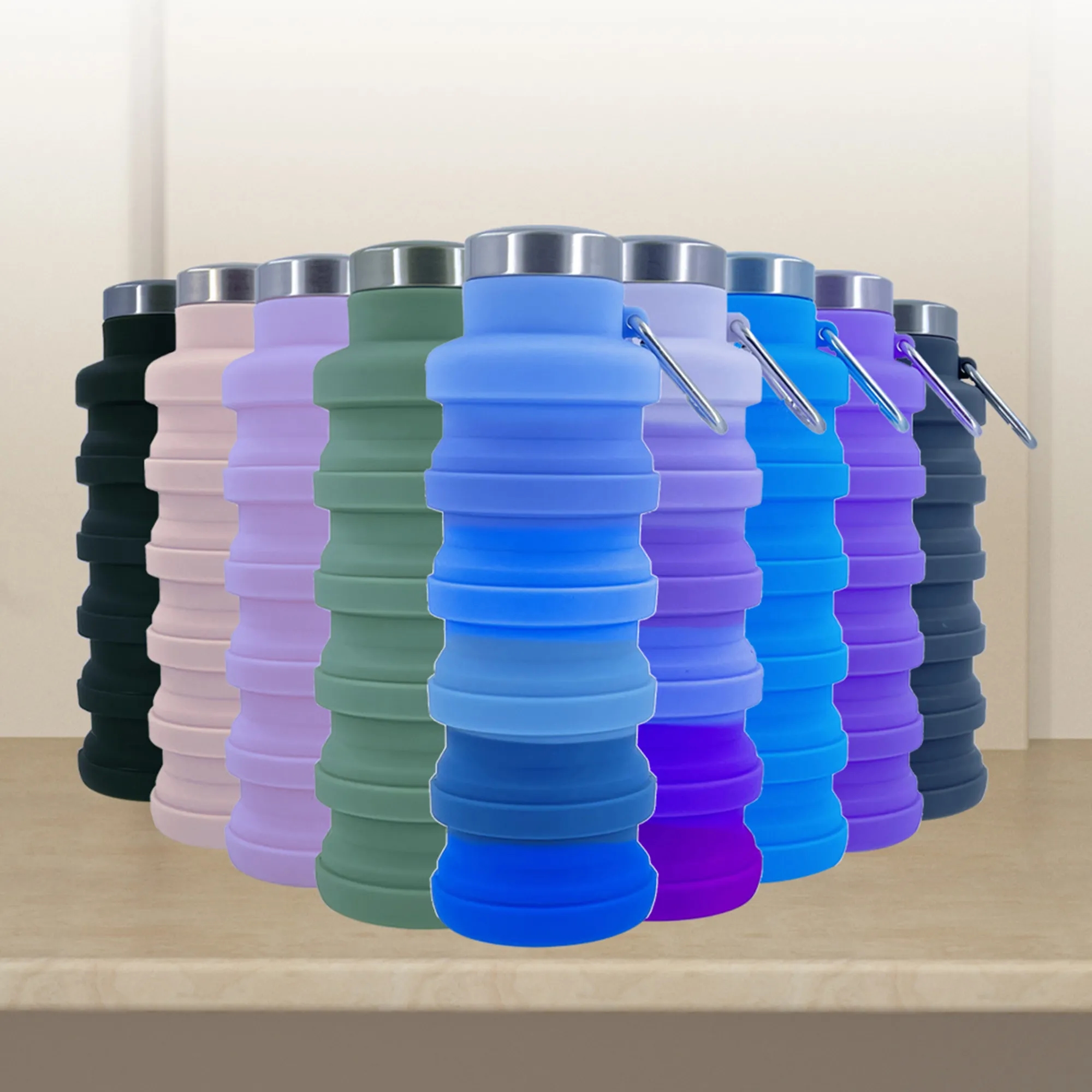Silicone Foldable Water Bottle for Outdoor Use 4