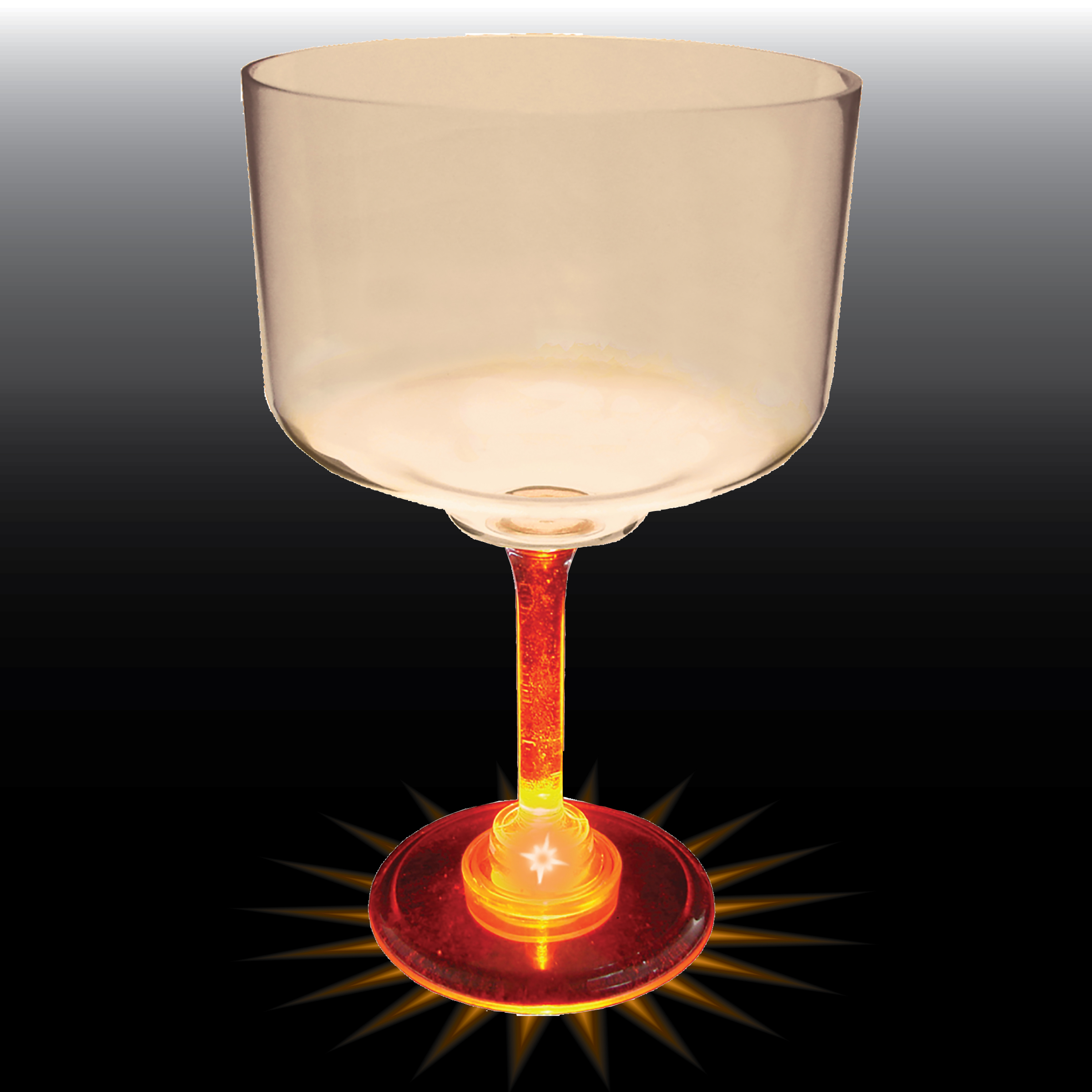 18oz Light Up Standard Stem Plastic Margarita Glass 3