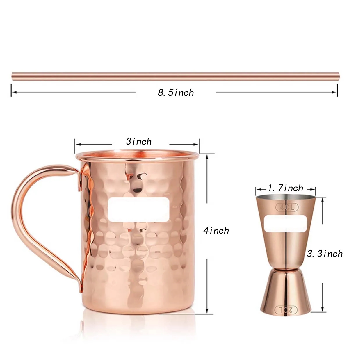 13oz Stylish Durable Pure Copper Plating Moscow Mule Mugs 3
