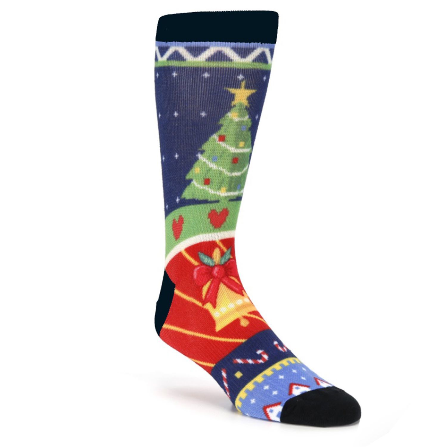 Calf crew 360 digital print socks w/ Full color logo, 168 Needles 2