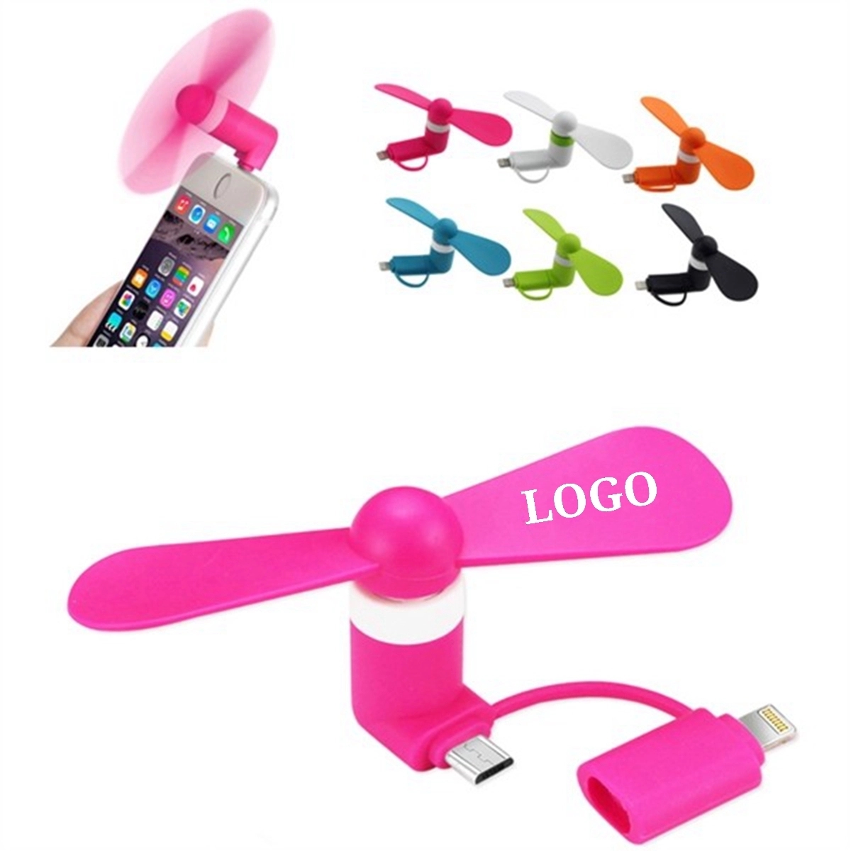 2 in 1 Mini USB Fan For SmartPhone 4