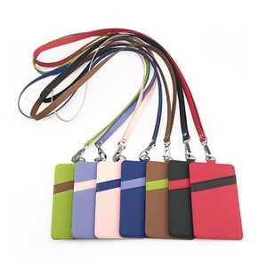 3 Pockets PU Leather Card Holder Dual Color Back 12