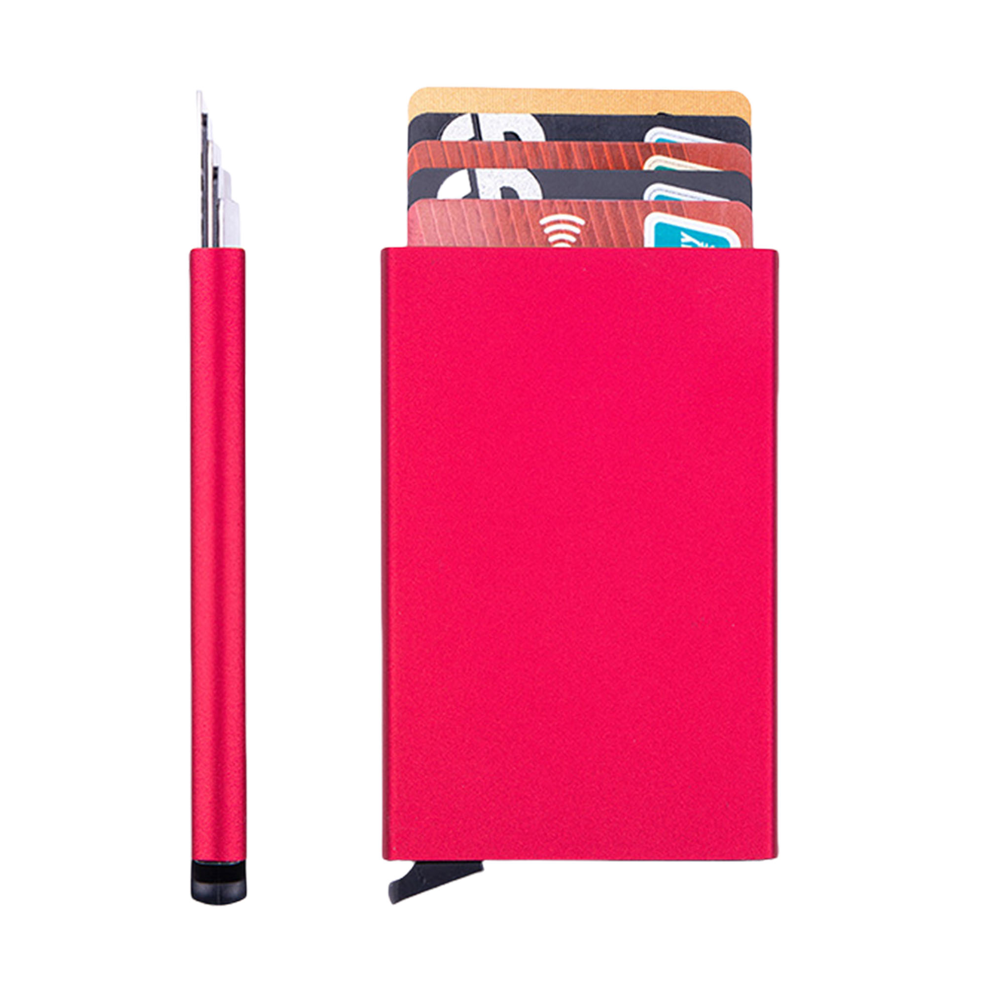 Anti-Magnetic RFID Blocking Automatic Pop-Up Card Holder for ID Credit Cards 7