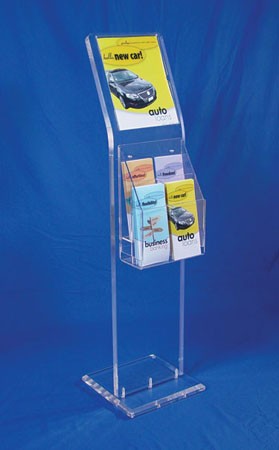 Contemporary Literature Display Frame with 8 5x11 Sign Holder