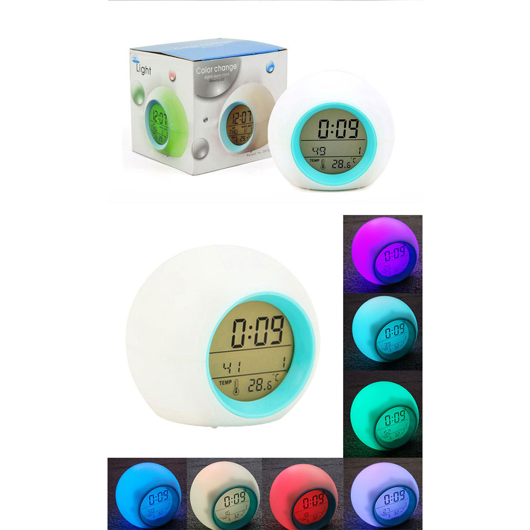Color Changing Led Light Digital Alarm Clock 2